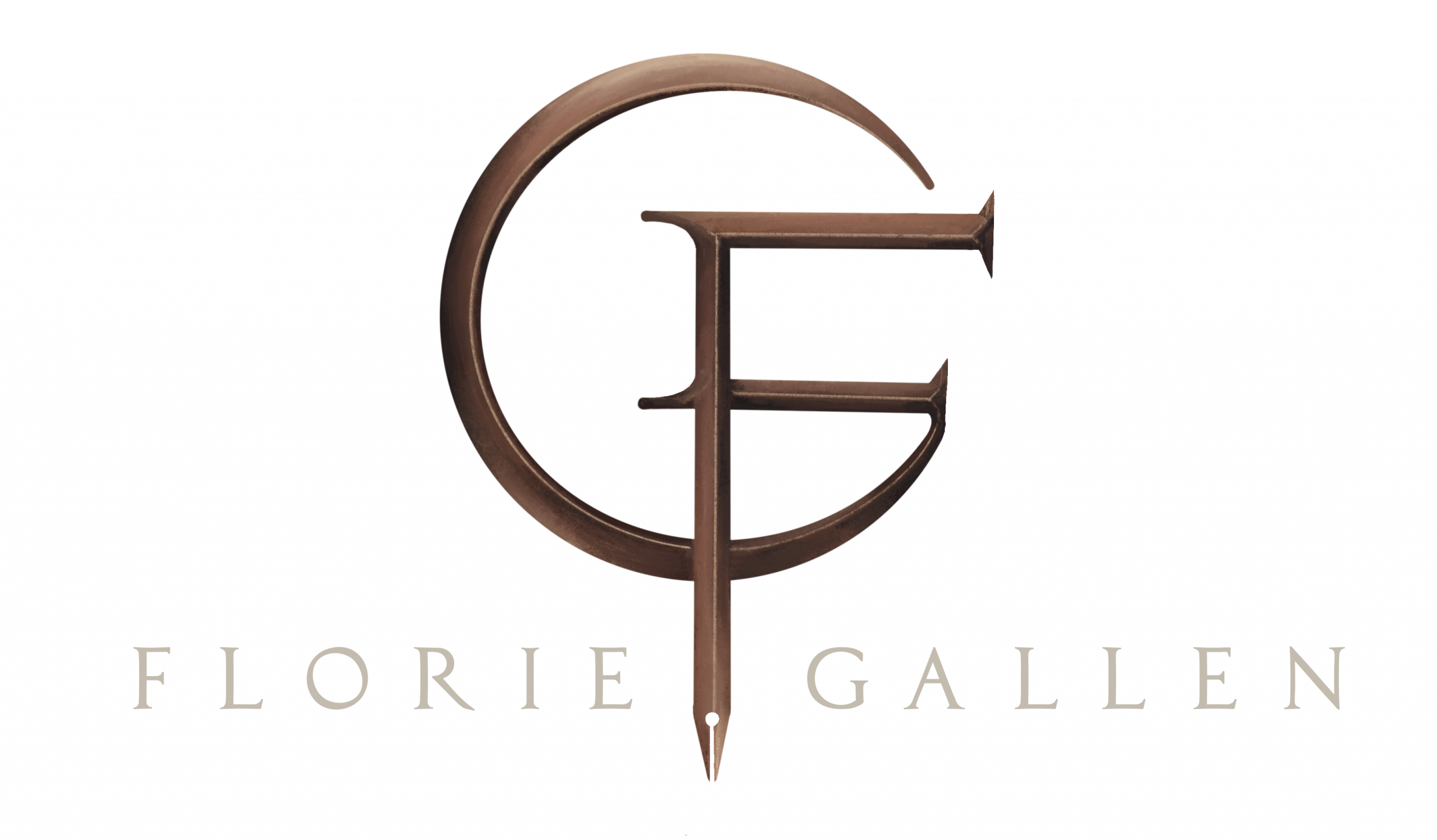 logo Florie Gallen représentant le G de gris/grey et le F de fantasy